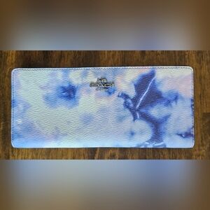 Coach Tie Dye Blue and Cream Wallet